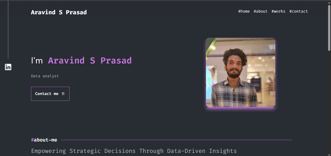 Aravind S Prasd EnteProfile