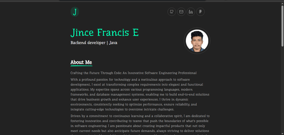 Jince Francis E EnteProfile